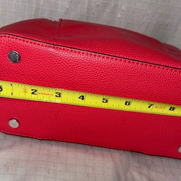 EUC Dana Bachman Red Leather Crossbody Handbag - Picture 11 of 12